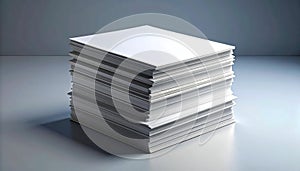 Stack of White Paper Sheets on Gray Surface