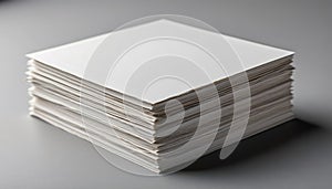Stack of White Paper Sheets on Gray Surface