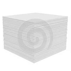 Stack of white paper sheets