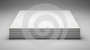 Stack of white paper sheets