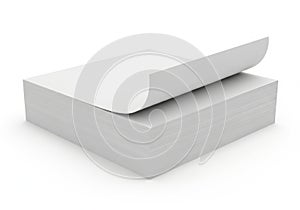Stack of white paper sheets