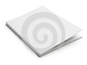 Stack of white paper sheets isolated on white background