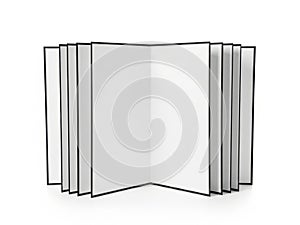 Stack of white paper sheets isolated on white background