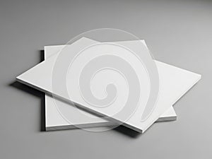 Stack of white paper sheets isolated on white background