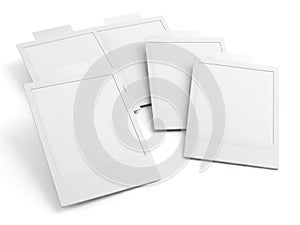 Stack of white paper sheets isolated on white background