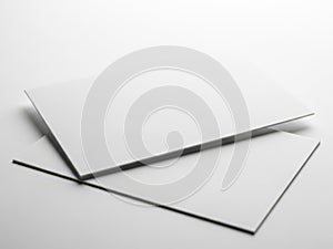 Stack of white paper sheets isolated on white background