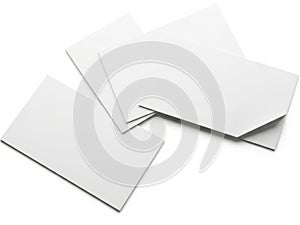Stack of white paper sheets isolated on white background