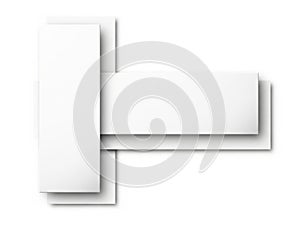 Stack of white paper sheets isolated on white background