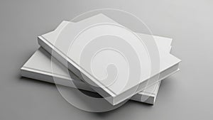 Stack of white paper sheets on gray background