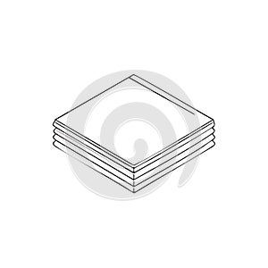 Stack of White Paper Sheets Sketch Icon Design