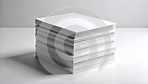 Stack of White Paper Sheets on White Surface