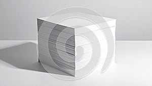 Stack of White Paper Sheets on White Surface