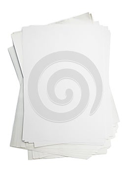 Paper document template with metal clips