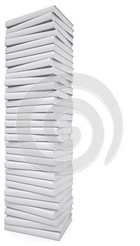 A stack of white papers