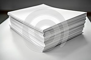 stack of white papers ready for printing flyers