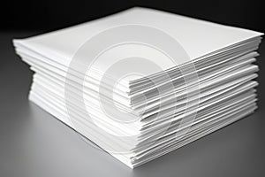 stack of white papers ready for printing flyers