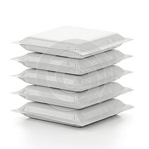 Stack of white pillowcases