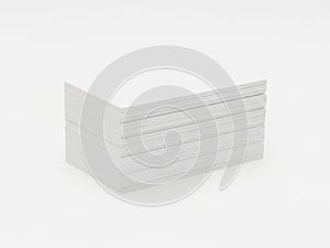 Stack of white printer paper on a clean surface