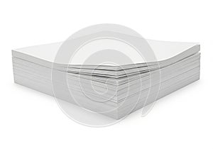 Stack of white printer paper