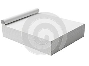 Stack of white printer paper