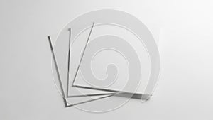 Stack of white printer paper isolated on white background