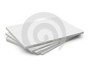 Stack of white printer paper sheets