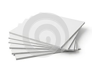 Stack of white printer papers ready for use