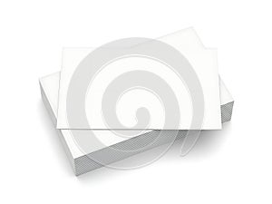 Stack of white pristine paper sheets