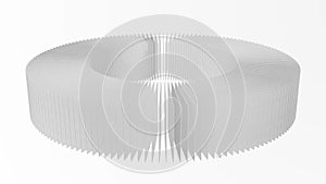 A stack of white sheets moves in a circle background loop. Ambient animation creative design seamless backdrop