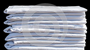 A stack of white towels.