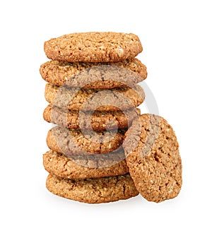 Stack of whole grain cookies