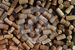 Stack of Wine Corks, close up