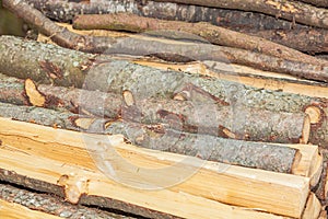 stack wood