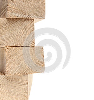 Stack of wooden 2X4s