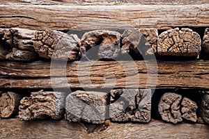 Stack of wooden bars