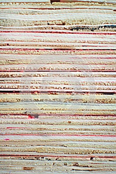Stack of wooden bars