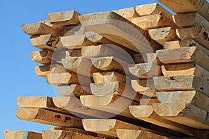 Stack of wooden bars