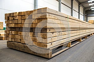 Stack of wooden bars