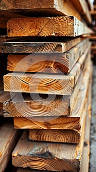 Stack of Wooden Boards