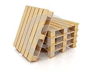 Stack of wooden pallets