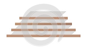 Stack of Wooden Planks: Construction Material Natural Resource, vector design Generative AI