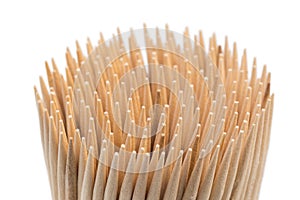 Stack of wooden toothpicks