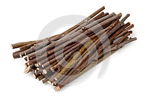 Stack of wooden twigs