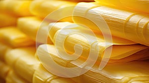 stack yellow rice paper