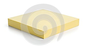 Stack of Yellow Sticky Notes on White Background