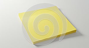 Stack of Yellow Sticky Notes on White Surface for Reminders