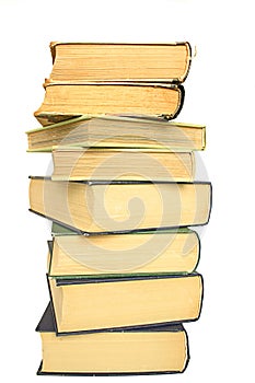 Stack of yellowed books