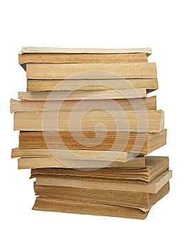 Stack of yellowed books #2 photo