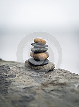 Stack of zen stones. photo