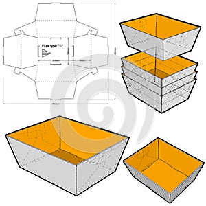 Stackable Tray and Die-cut Pattern.